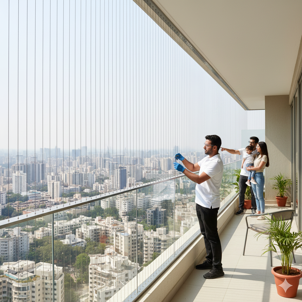 Invisible grills installations