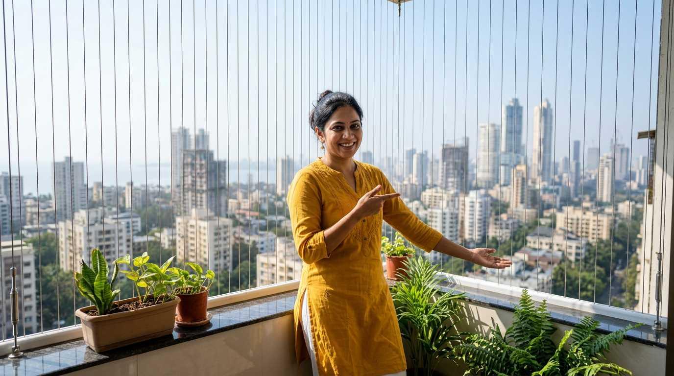 Invisible Grill Installation in Mumbai